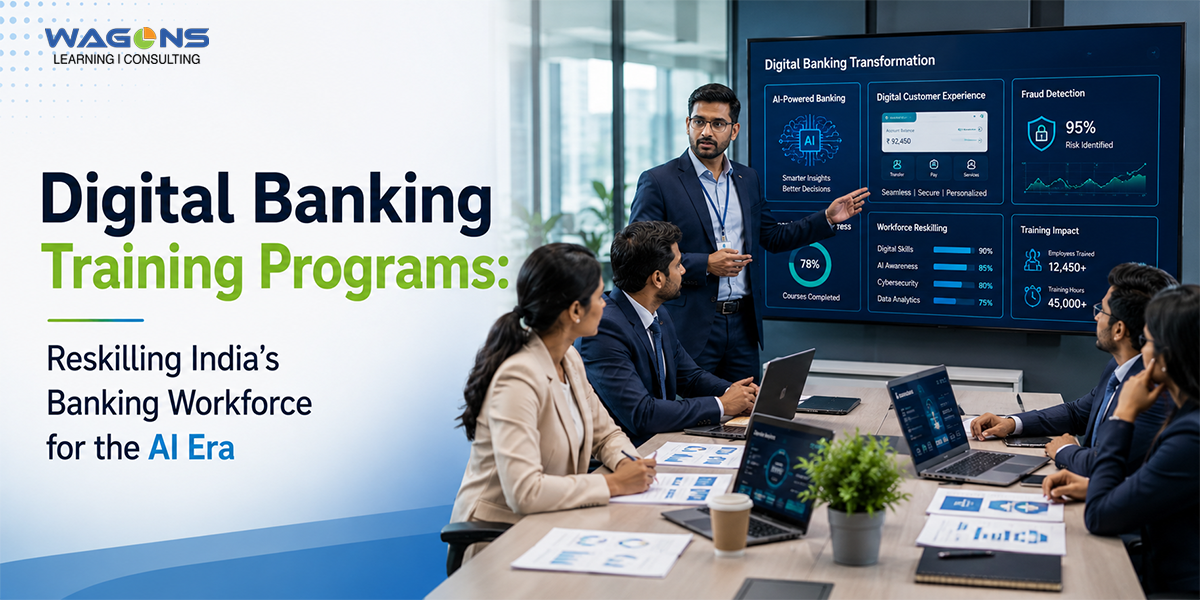 Banking professionals participating in digital banking training covering AI, RBI compliance, cybersecurity, fintech, and digital transformation
