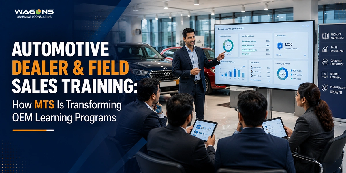 Automotive dealer and field sales teams participating in OEM training on EV sales, digital retail, customer experience, and dealership performance